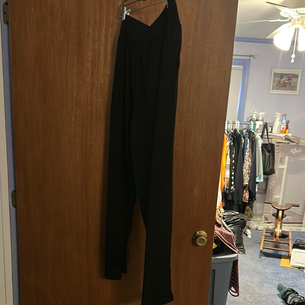 Elegant Black Charcoal Gray, Mauve (pink) Women's pants 3 pairs of pants